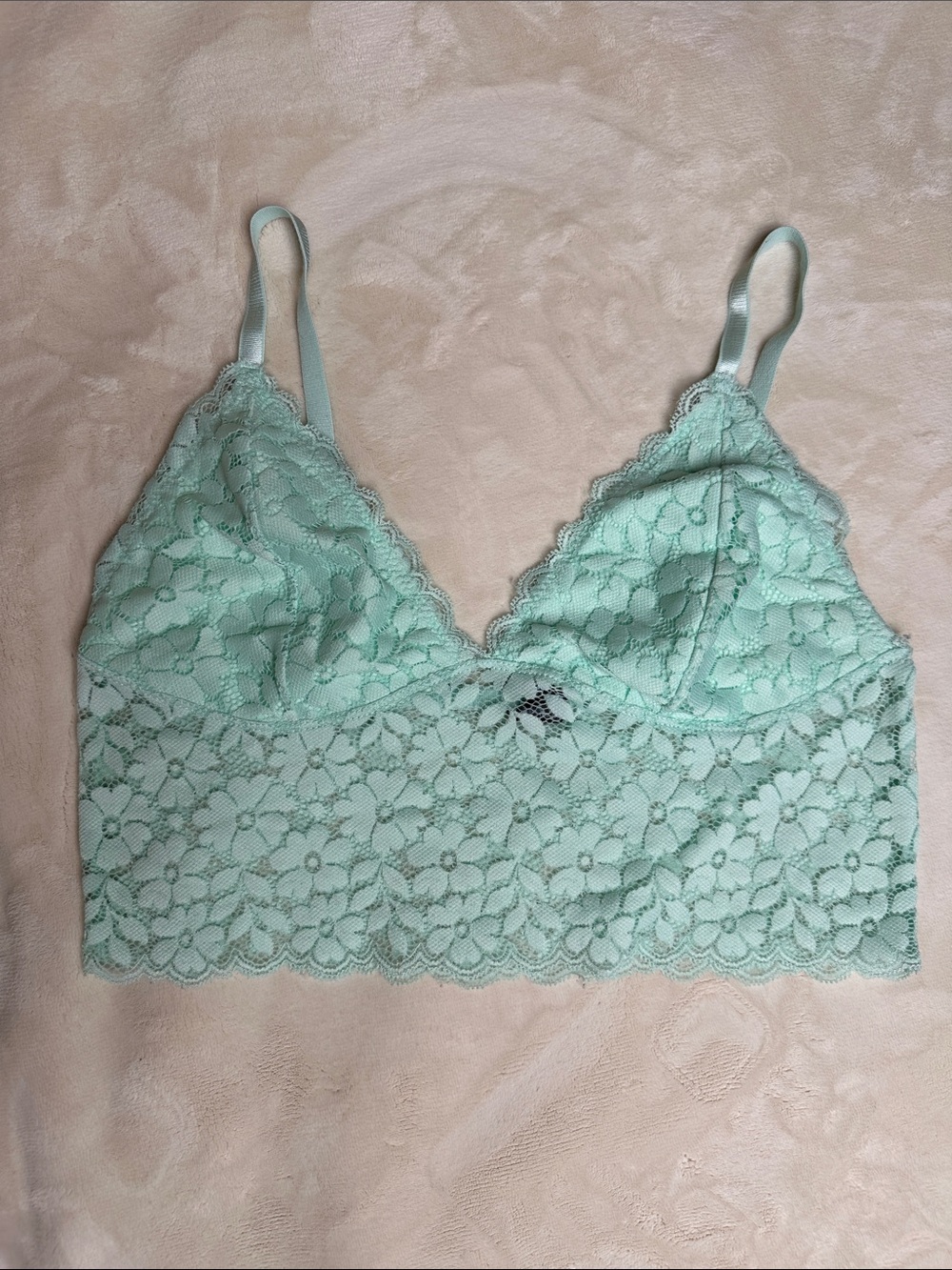 Lace Bralette in Mint Green
